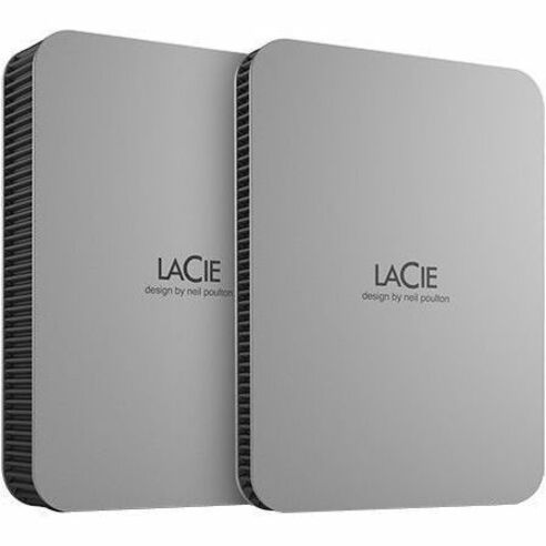 LaCie STLP2000400 2 TB Portable Hard Drive - External - Moon Silver LaCie STLP2000400 2 TB Portable Hard Drive - External - Moon Silver